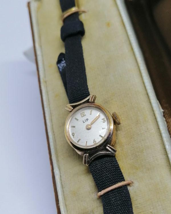 Montre bracelet femme Lip en plaqué or. – Image 3