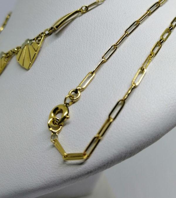 Collier or bicolore, motif géométrique Art Déco, vers 1925. – Image 5