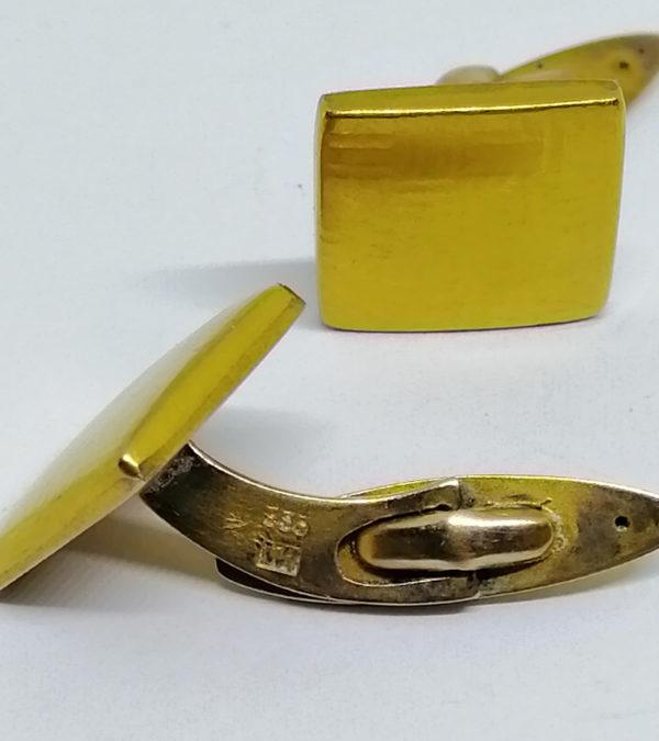 Boutons de manchettes avec décor imprimé, vers 1920. – Image 4