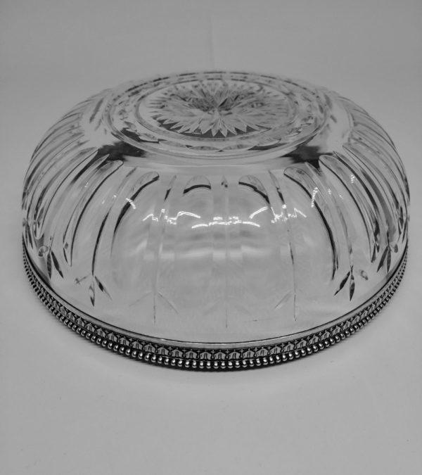 Coupelle en cristal taillé et liseré en argent massif, Orfèvre Eugène Roussel-Doutre, Paris. – Image 4