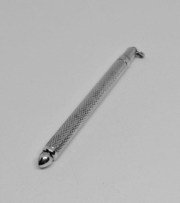 Cure-dent en argent massif, Art Déco vers 1930.