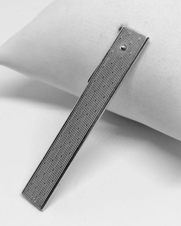 Mini ouvre-lettre en argent massif, pliable.