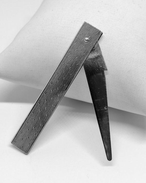 Mini ouvre-lettre en argent massif, pliable. – Image 3