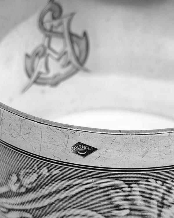 Rond de serviette, argent massif, Orfèvre Adolphe Boulenger, Paris. – Image 4