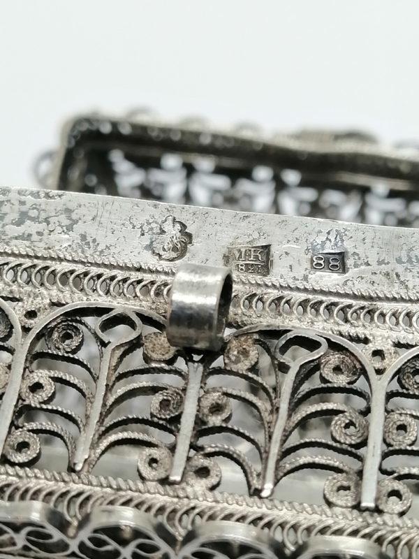 Petit coffret en argent massif entièrement filigrané, Russie 1821. – Image 7