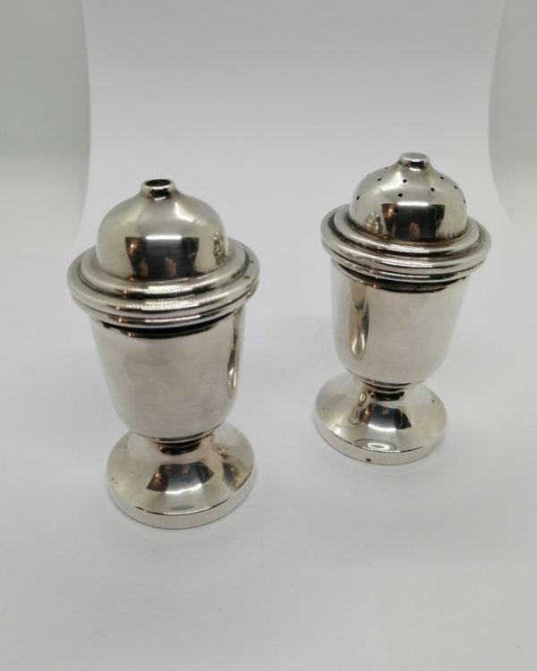 Ensemble 4 pièces à condiments, en argent massif , Anglais Art Déco, Birmingham 1932. – Image 3