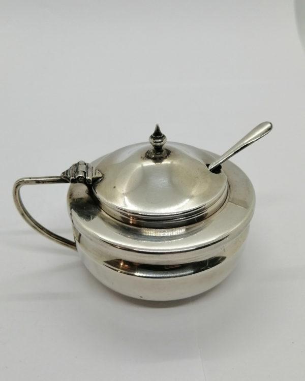 Ensemble 4 pièces à condiments, en argent massif , Anglais Art Déco, Birmingham 1932. – Image 6