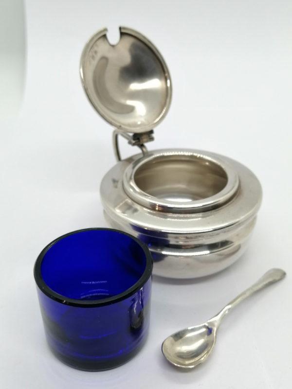 Ensemble 4 pièces à condiments, en argent massif , Anglais Art Déco, Birmingham 1932. – Image 7