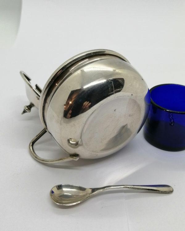 Ensemble 4 pièces à condiments, en argent massif , Anglais Art Déco, Birmingham 1932. – Image 8