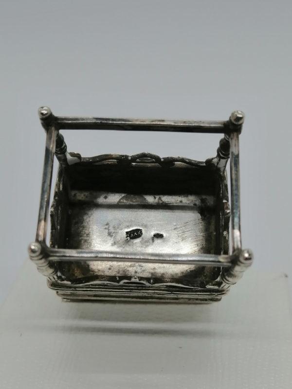 Petite presse ancienne pour libraire ou relieur, objet de vitrine, argent massif. – Image 4