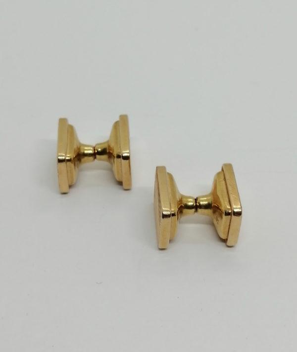 Boutons de manchettes, plaqué or signé Murat. – Image 2