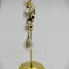 Boucles d'oreilles clip argent, anciennes en pampille et perles d'imitation. – Image 3