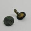 Boucles d'oreilles, clip, laiton et verre irrisé changeant de couleur. – Image 4