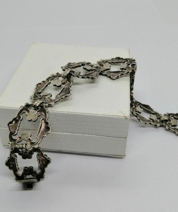 Bracelet argent, maillon ajouré et travaillé, signé WMF, Allemagne vers 1900-25. – Image 3