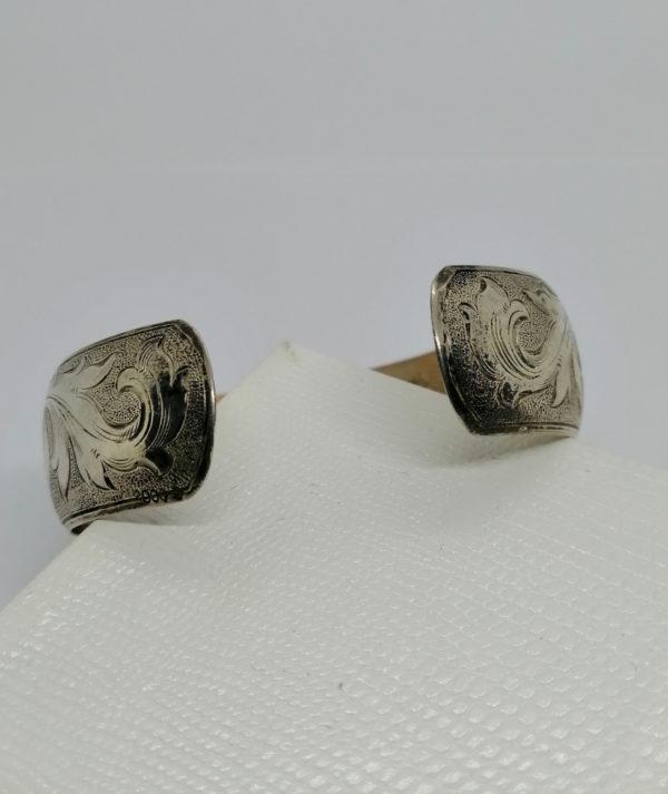 Bracelet argent, jonc ouvert décor de paons et feuillage, 1920. – Image 2