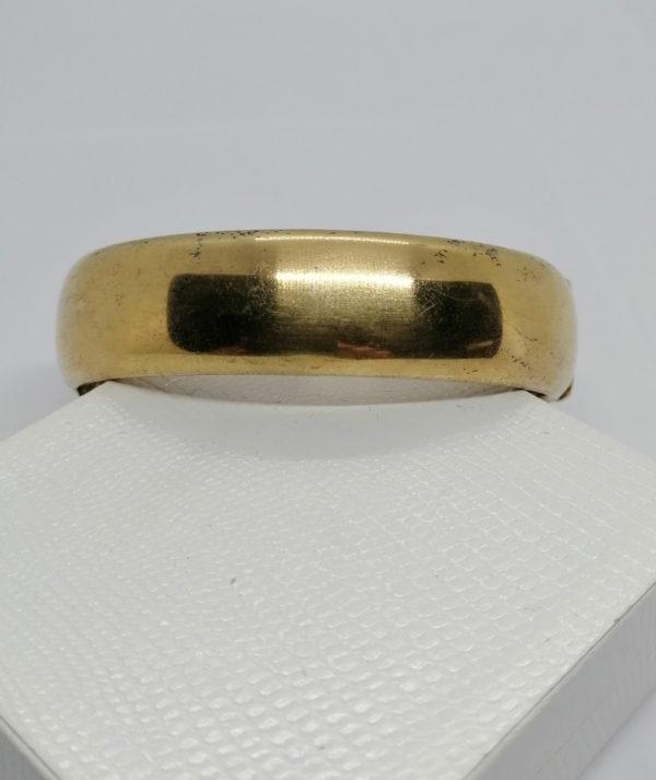 Bracelet argent, jonc vermeil, avec décor feuilles de vignes, Art Nouveau. – Image 2