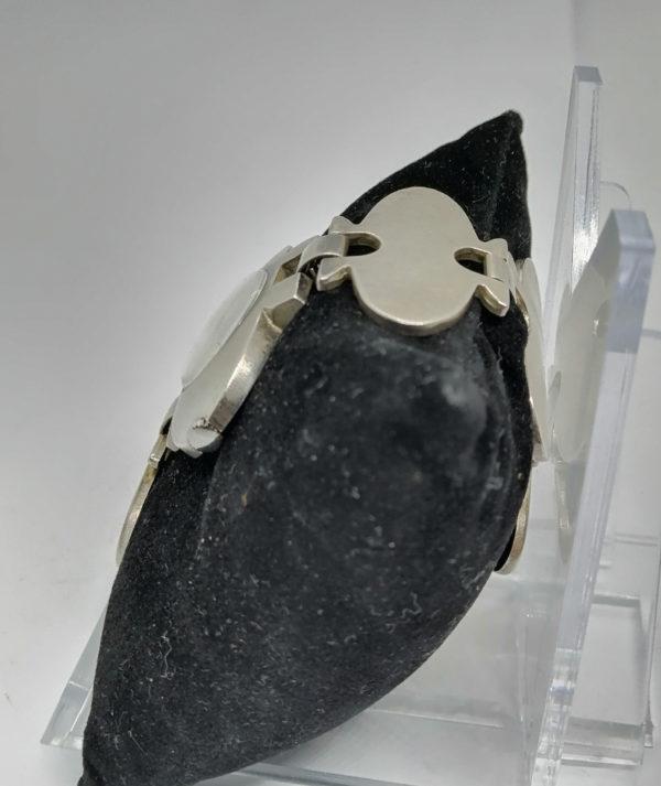 Bracelet montre mécanique en argent, modèle typique des années 1960. – Image 2