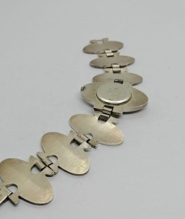 Bracelet montre mécanique en argent, modèle typique des années 1960. – Image 5