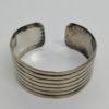 Bracelet argent, petite manchette, façon illusion de plusieurs anneaux.