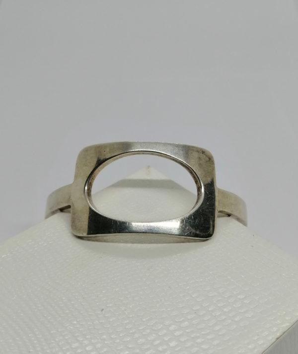 Bracelet argent, jonc ouvert courant minimaliste, 1960-70. – Image 2