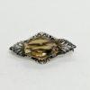Broche argent, avec quartz fumé taillé sur mesure, marcasites, 1920.