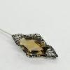 Broche argent, avec quartz fumé taillé sur mesure, marcasites, 1920. – Image 2