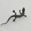 Broche argent , salamandre entièrement pavée de marcasites , 1930.