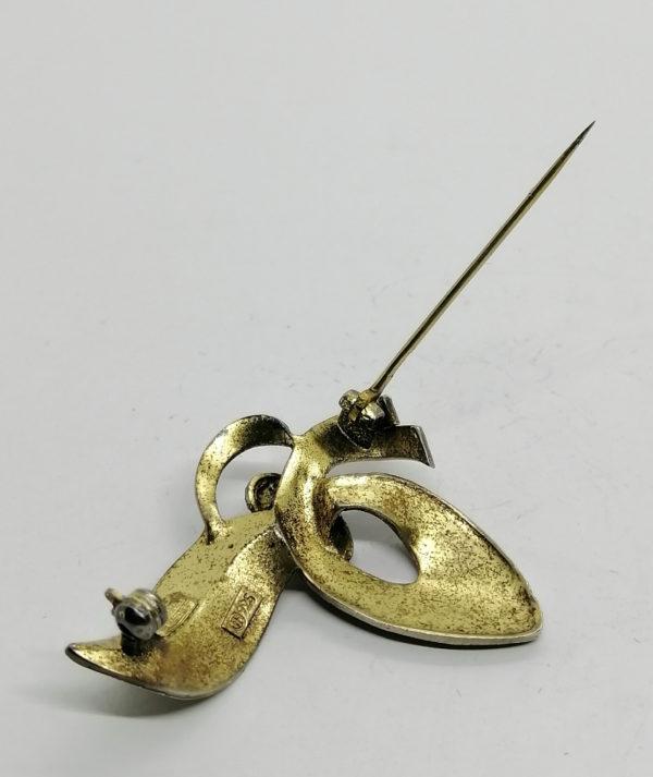 Broche en argent vermeil, avec pavage de marcasites , signée Théodor Fahrner. – Image 4