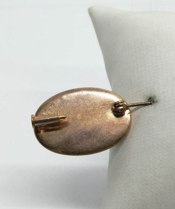 Broche en laiton couleur bleu turquoise. – Image 3