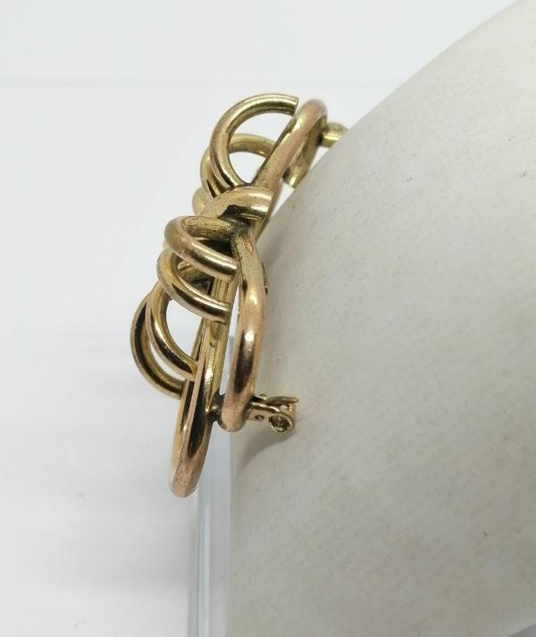 Broche en tubes de laiton jaune, façon arraignée. – Image 2