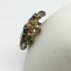 Broche/pendentif, laiton, avec pavage de gros strass au centre en forme de navette. – Image 2