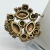 Broche/pendentif, laiton, avec pavage de gros strass au centre en forme de navette. – Image 3