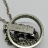 Chaîne métal, vintage, et avec un pendentif en étain, signé, Jorgen Jensen, Danemark. – Image 5