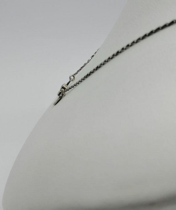 Collier argent, vintage, de forme très géométrique et sobre. – Image 3