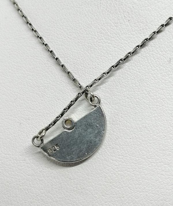 Collier argent, vintage, de forme très géométrique et sobre. – Image 5
