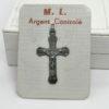 Pendentif argent, croix avec Christ en relief, petit modèle.