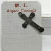 Pendentif argent, croix avec Christ en relief, petit modèle. – Image 4