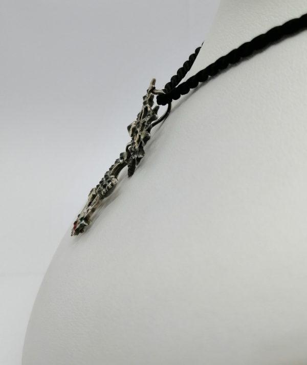 Pendentif argent, Saint-Esprit, bijou régional Normand, 19ième siècle. – Image 2