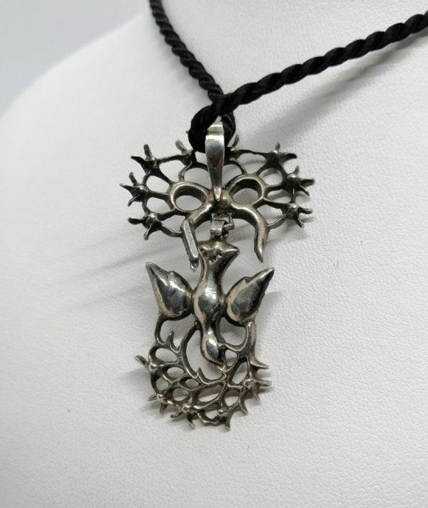Pendentif argent, Saint-Esprit, bijou régional Normand, 19ième siècle. – Image 3