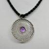 Pendentif argent, ajouré avec améthyste. – Image 3