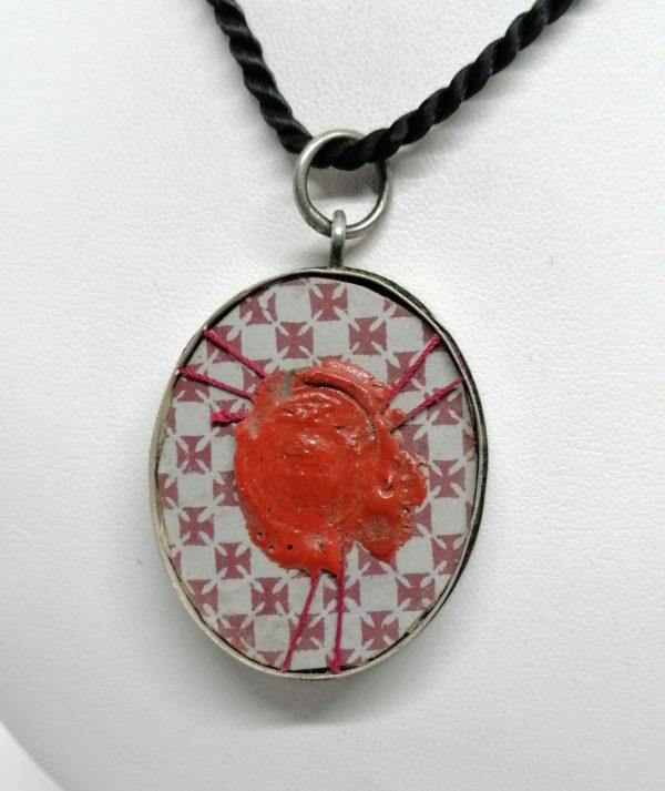 Pendentif argent, reliquaire de Saint Joseph, vers 1900. – Image 4