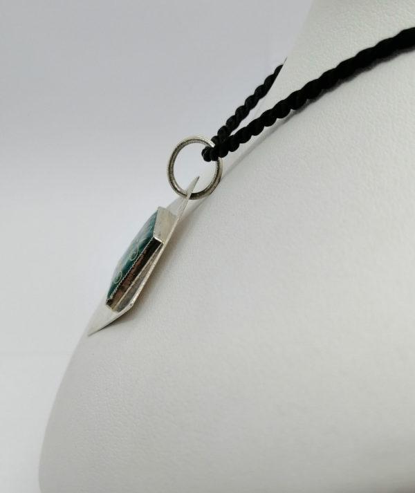 Pendentif argent, vintage, Emaux de Bressan. – Image 2
