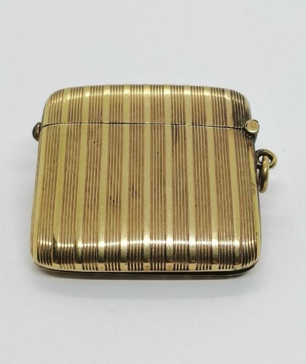 Pyrogène, en plaqué or avec motif sobre Art Déco, 1925-30.