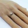 Bague en or gris avec perle de culture. – Image 5