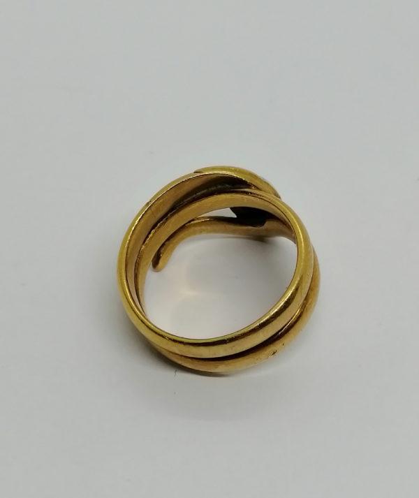 Bague en or, modèle serpent avec turquoise, 1920. – Image 3