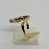 Bague en or, sertie platine, typique en forme de l'Art Nouveau, vers 1900. – Image 2