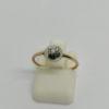 Bague en or rosé, sertie clos d'un diamant taille ancienne coussin, fin 19ième siècle.