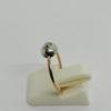 Bague en or rosé, sertie clos d'un diamant taille ancienne coussin, fin 19ième siècle. – Image 2