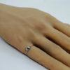 Bague en or rosé, sertie clos d'un diamant taille ancienne coussin, fin 19ième siècle. – Image 5