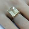 Bague en or avec grosse citrine naturelle, monture 1950-60. – Image 4